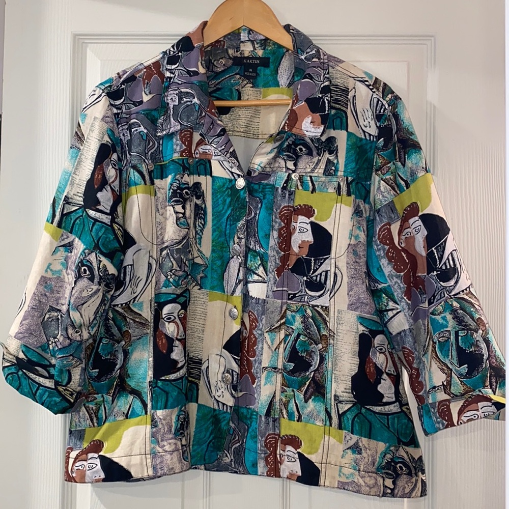 Kaktus Art to wear artsy jacket. Size XL